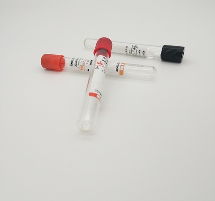 Tubo de recolha de sangue descartável a vácuo para exame clínico de hematologia sem aditivos, certificado CE ISO