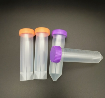 Parte inferior redonda do tampão liso de tubo de centrifugador dos materiais de consumo 10ml do laboratório médico do polipropileno do HDPE