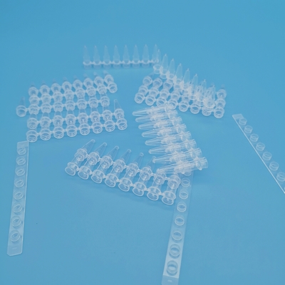 8 tubos de centrifugador brancos do tubo 0.2ml do PCR da tira 125 varas/caixa para a extração do ADN