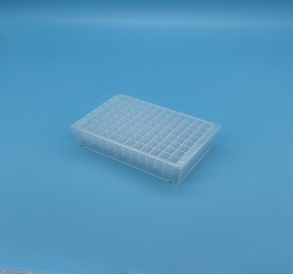 O Pcr transparente do poço profundo chapeia a esterilização assentada afiada do poço bom do quadrado 96
