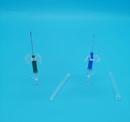 Cateteres intravenosos descartáveis ​​amarelos 24G tipo borboleta CE ISO13485