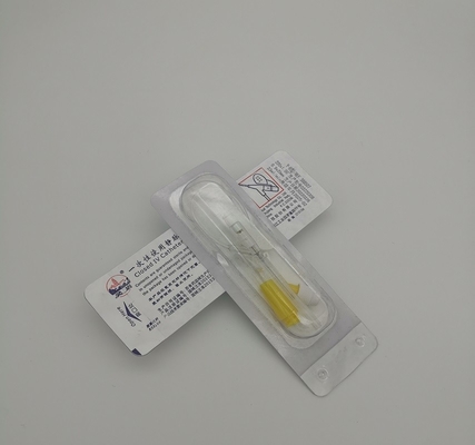 Tipo 24 cânulas amarela descartável da pressão positiva Y do Iv para a infusão Neonatal pediatra