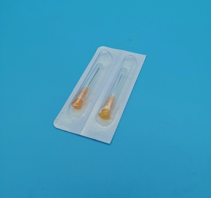 Tipo do EOS da seringa da agulha hipodérmica 25G da laranja 0.5mm