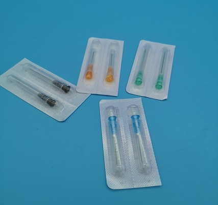 Furo cor-de-rosa descartável do lado da agulha da seringa para fora do diâmetro 1.2mm 18G