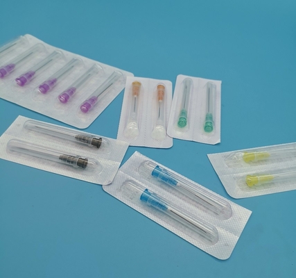 roxo vermelho descartável estéril da seringa 17G do diâmetro da saída de 1.4mm com furo lateral