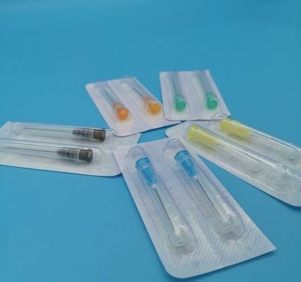 Furo azul de Grey Disposable Syringe Needles Side para fora do diâmetro 1.8mm 15G