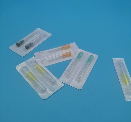 Agulhas descartáveis e seringas do furo inclinado cor-de-rosa 1.2mm para fora do diâmetro 18G para Inuslin