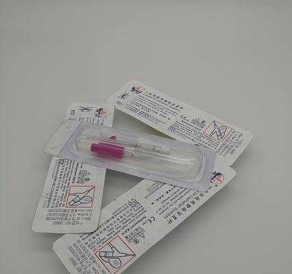 Tipo cor-de-rosa descartável cânula da pressão positiva de 20G Y do cateter do Iv para a transfusão de sangue da infusão da emergência