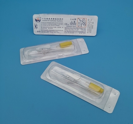 IV tipo descartável amarelo infusão Neonatal pediatra da pressão positiva da borboleta da cânula 24G