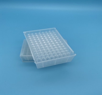 O Pcr transparente do poço profundo chapeia a esterilização assentada afiada do poço bom do quadrado 96