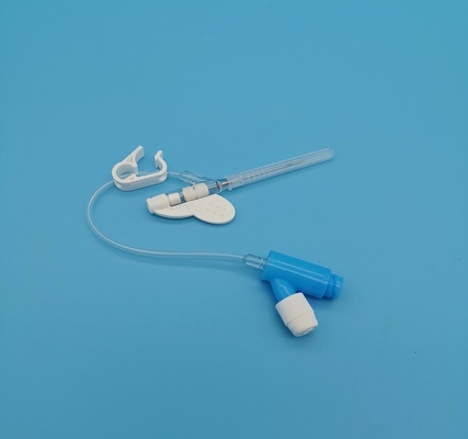 tipo pressão positiva de 22G Y da infusão rotineira azul descartável da cânula do Iv para adultos