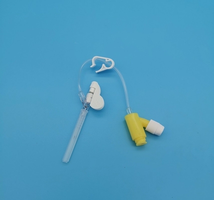 Tipo 24 cânulas amarela descartável da pressão positiva Y do Iv para a infusão Neonatal pediatra