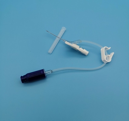 tipo descartável infusão rotineira da pressão positiva da borboleta 22G da cânula do Iv para os adultos azuis
