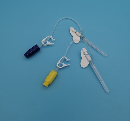 tipo descartável infusão rotineira da pressão positiva da borboleta 22G da cânula do Iv para os adultos azuis