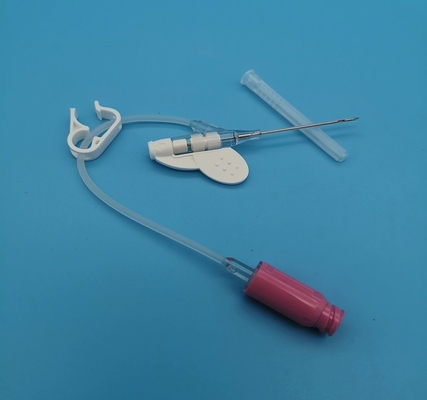 Tipo descartável cor-de-rosa transfusão da borboleta da cânula 20G do Iv de sangue da infusão da emergência da pressão positiva