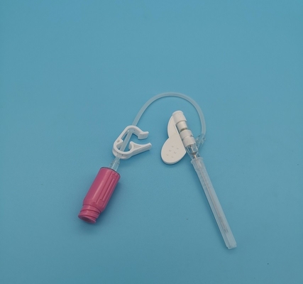 Tipo descartável cor-de-rosa transfusão da borboleta da cânula 20G do Iv de sangue da infusão da emergência da pressão positiva