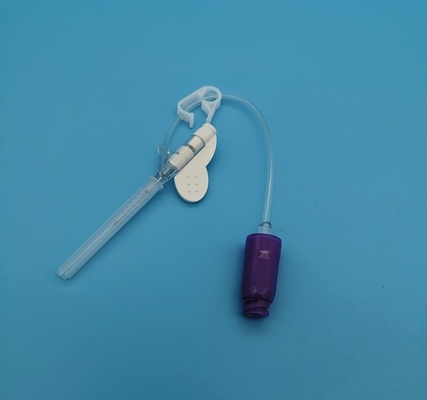 tipo roxo minúsculo da pressão positiva da borboleta 26G dos vasos sanguíneos da cânula descartável do Iv