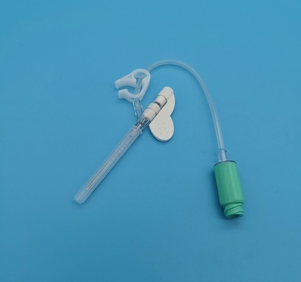 tipo infusão da pressão positiva da borboleta 18G da cânula descartável do Iv/verde cirúrgicos transfusão de sangue