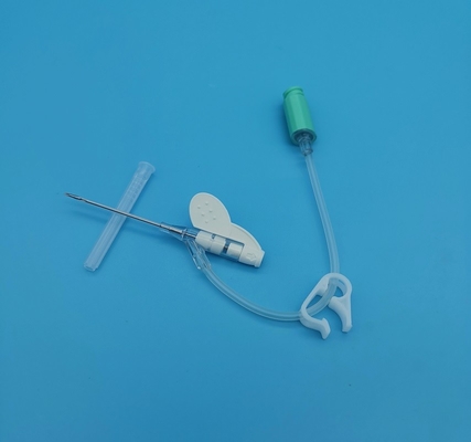 tipo infusão da pressão positiva da borboleta 18G da cânula descartável do Iv/verde cirúrgicos transfusão de sangue