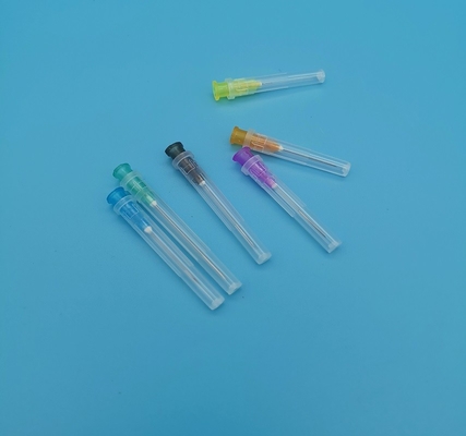 Agulhas descartáveis e seringas do furo inclinado cor-de-rosa 1.2mm para fora do diâmetro 18G para Inuslin