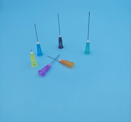 das agulhas descartáveis da seringa 11G de 3mm amarelo verde com furo lateral